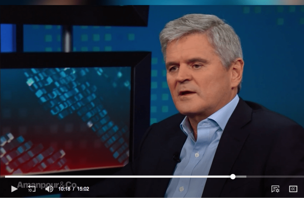 Screenshot of Steve Case on Amanpour & Co show