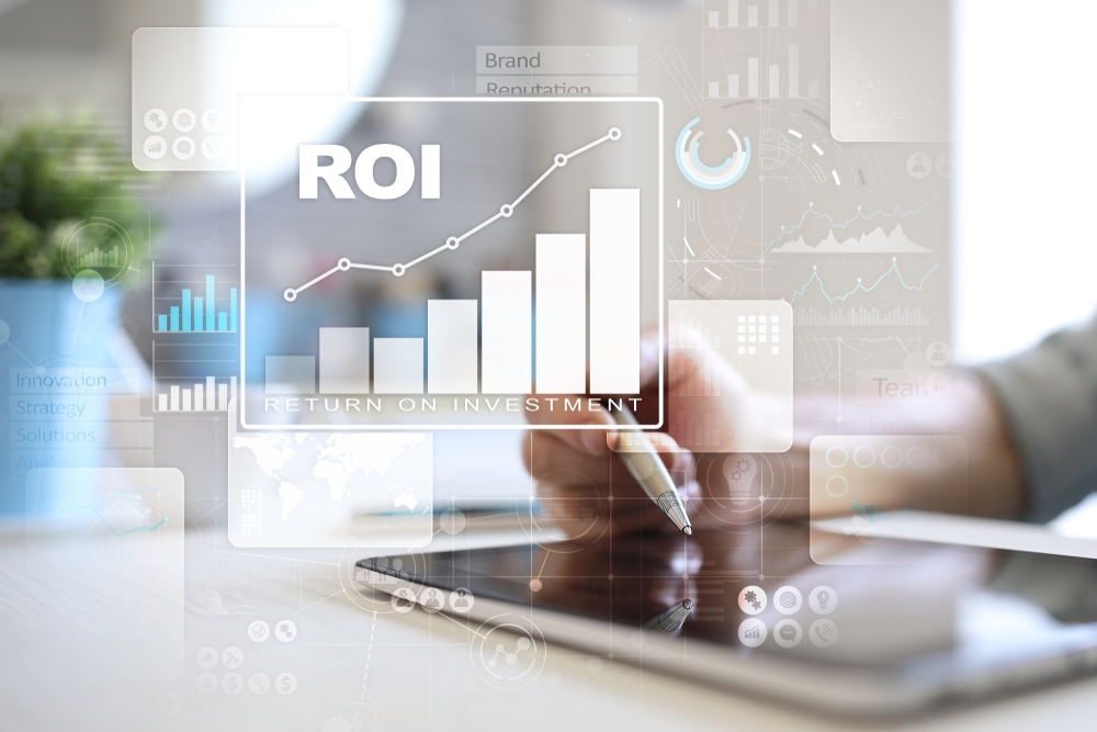 Superimposed charts and graphs relating to project ROI