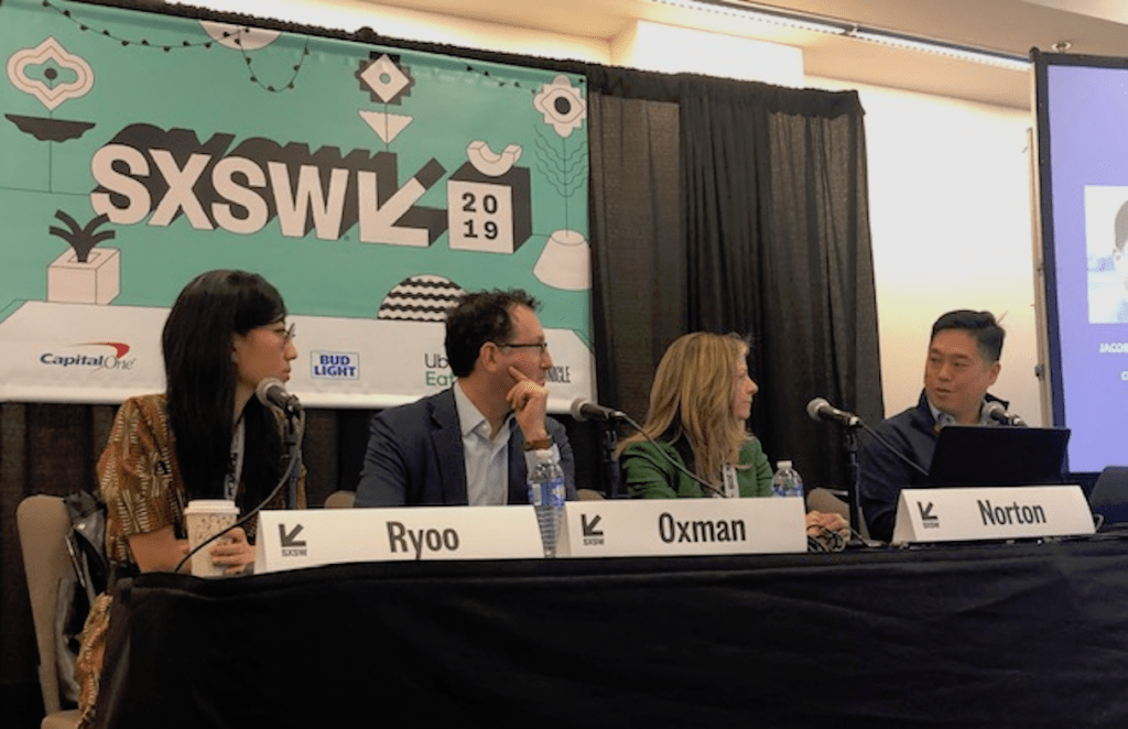 Four-person panel for “AI and Democratization of Work” panel