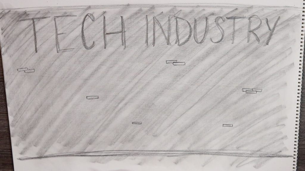 Sketch of the "Tech Industry" as a giant wall