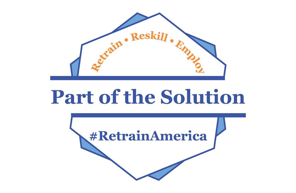 RetrainAmerica badge