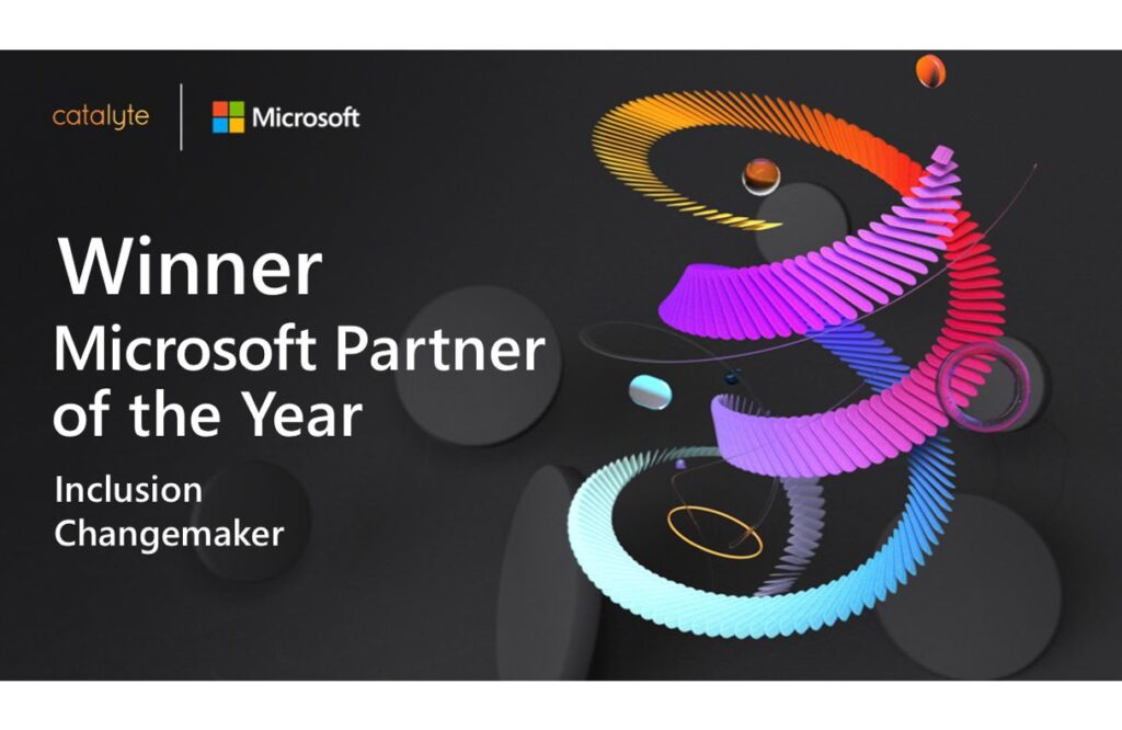Microsoft named Catalyte its "Inclusion Changemaker Partner of the Year."