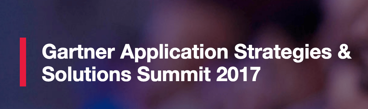 Gartner Application Strategies & Solutions Summit 2017